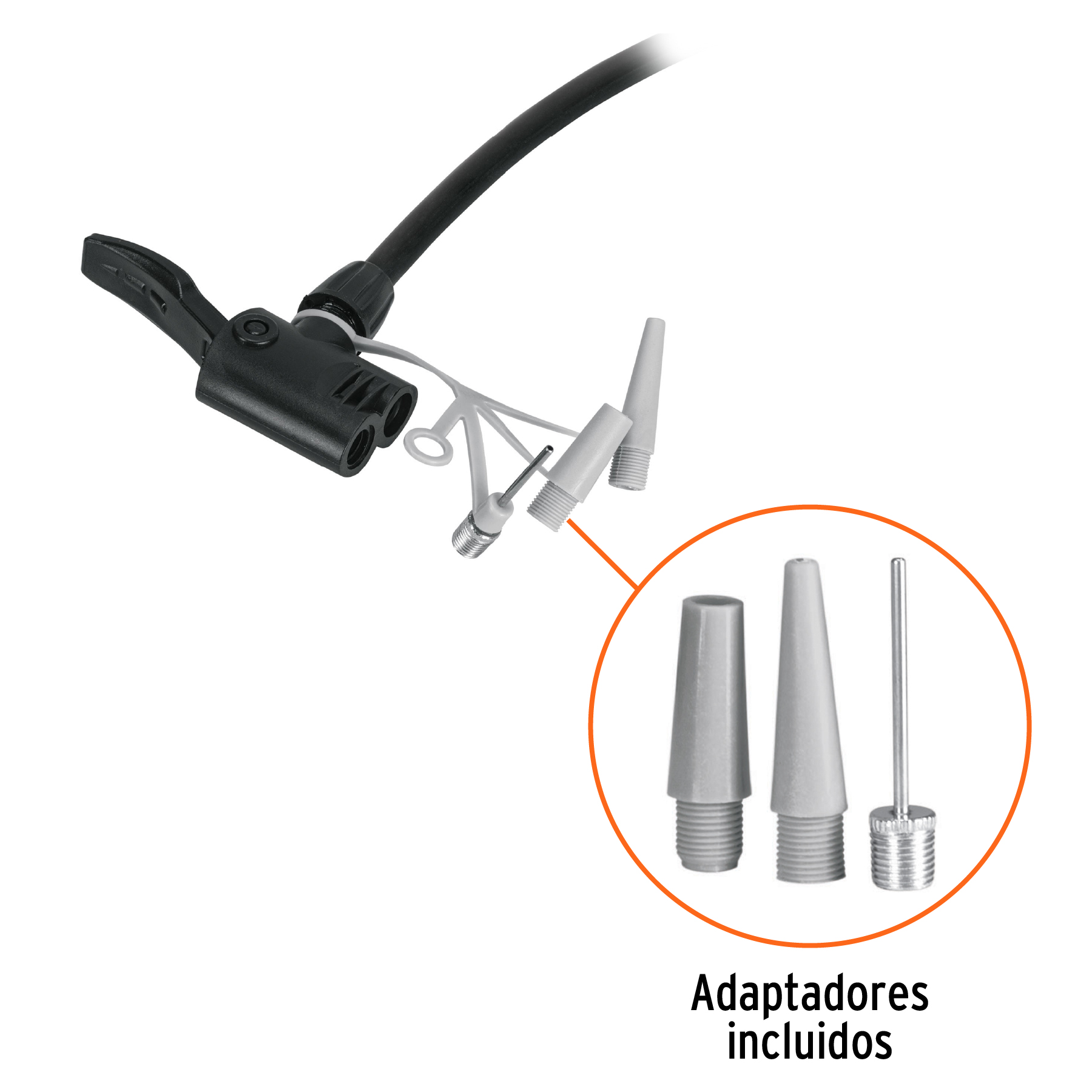 Bomba manual para inflar, 100 PSI, TRUPER (código-1852) - Imagen 3