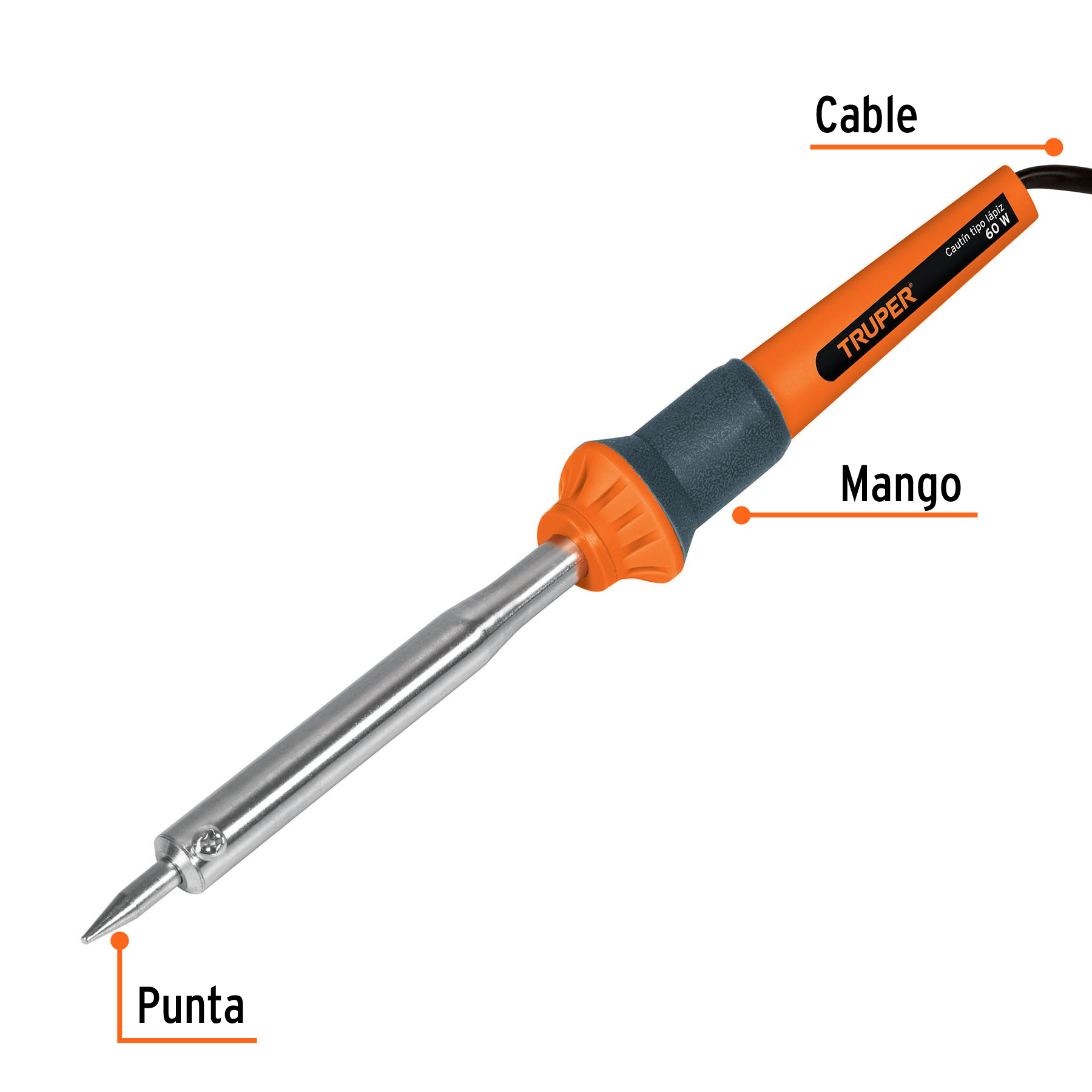 Cautín Truper t/lápiz 60W trabajo pesado (código-39113) - Imagen 2