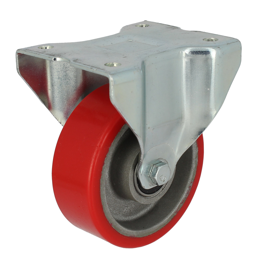 Rueda poliuretano c/base fija (código-32418)