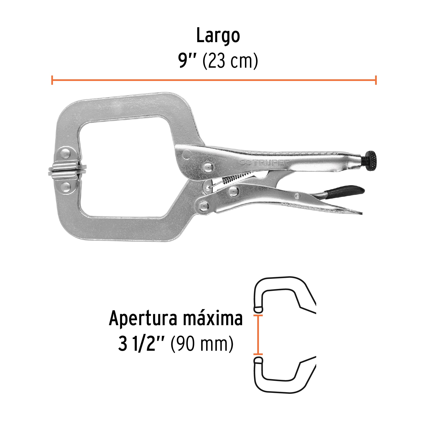 PINZA C D/ PRESION 9´ TRUPER COD-17414 (COD.13377) - Imagen 3