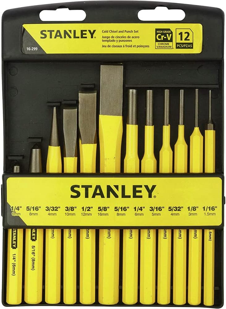 Kit punzon y cincel Stanley 12 pcs. 16-299 (cod. 39522)