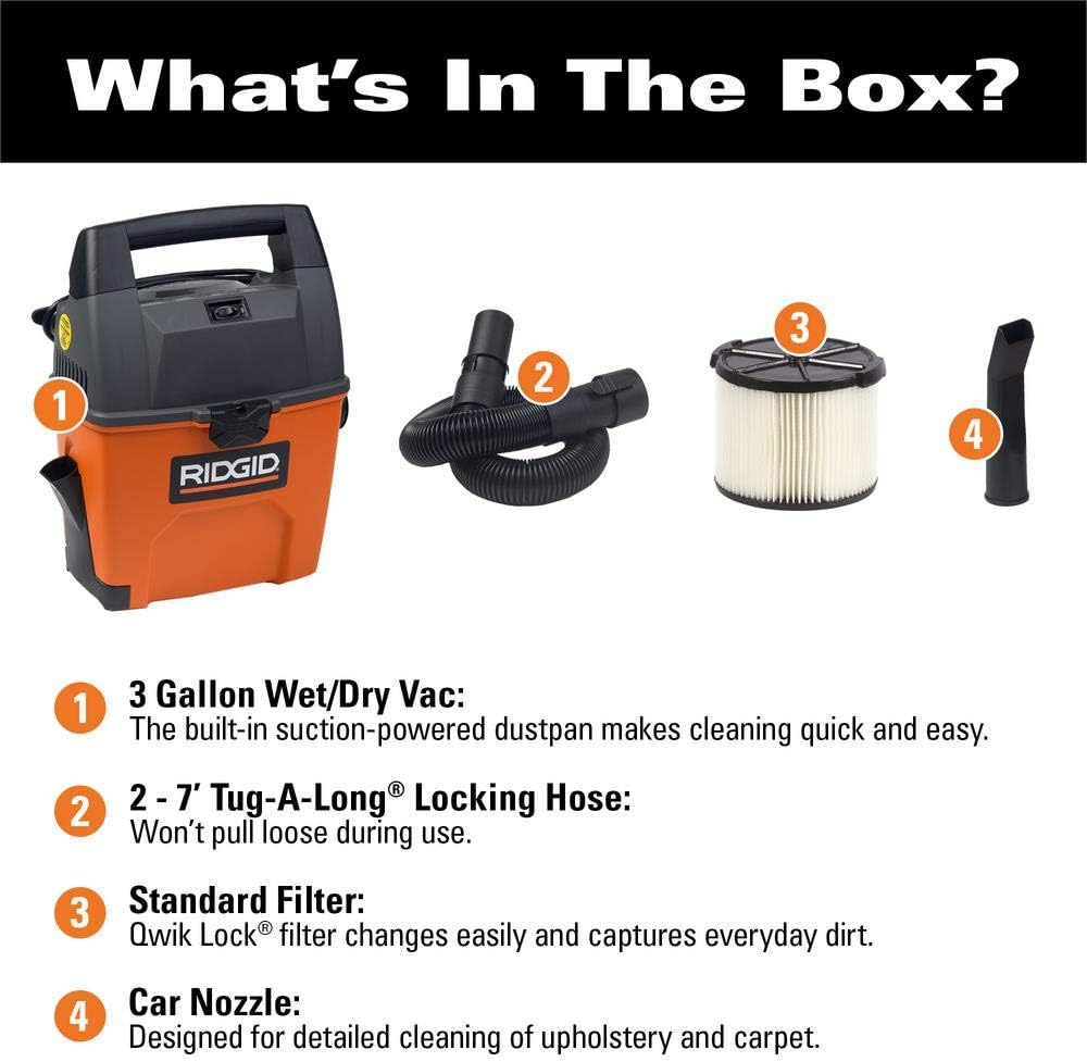 Aspiradora Ridgid WD3050 portátil 3Gls. (cod. 39859) - Imagen 2