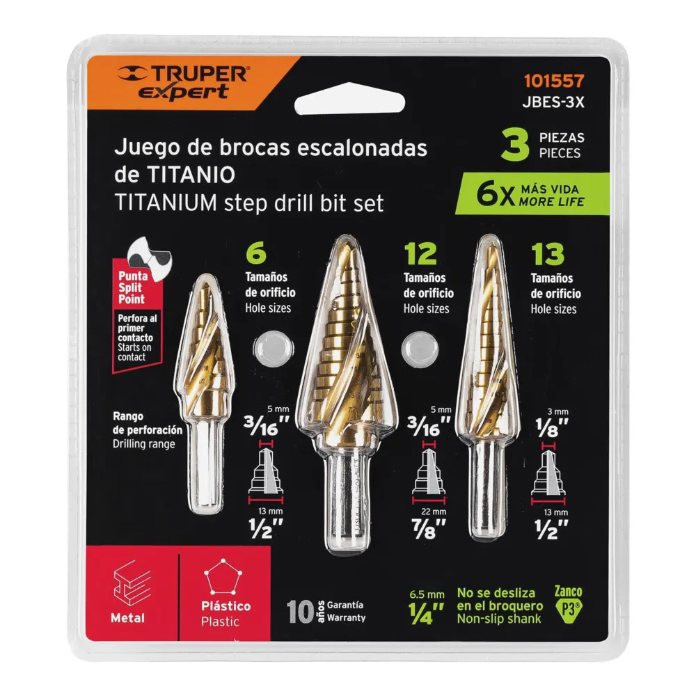 Jgo. Broca escalonada Truper 3/1 JBES-3X (cod. 39712)