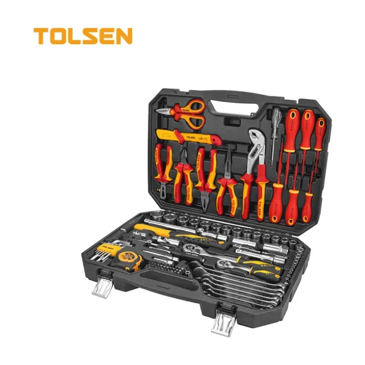 CONJUNTO DE HERRAMIENTAS DE REPARACIÓN ELECTROMECÁNICA DE 107 PIEZAS TOLSEN (85353)