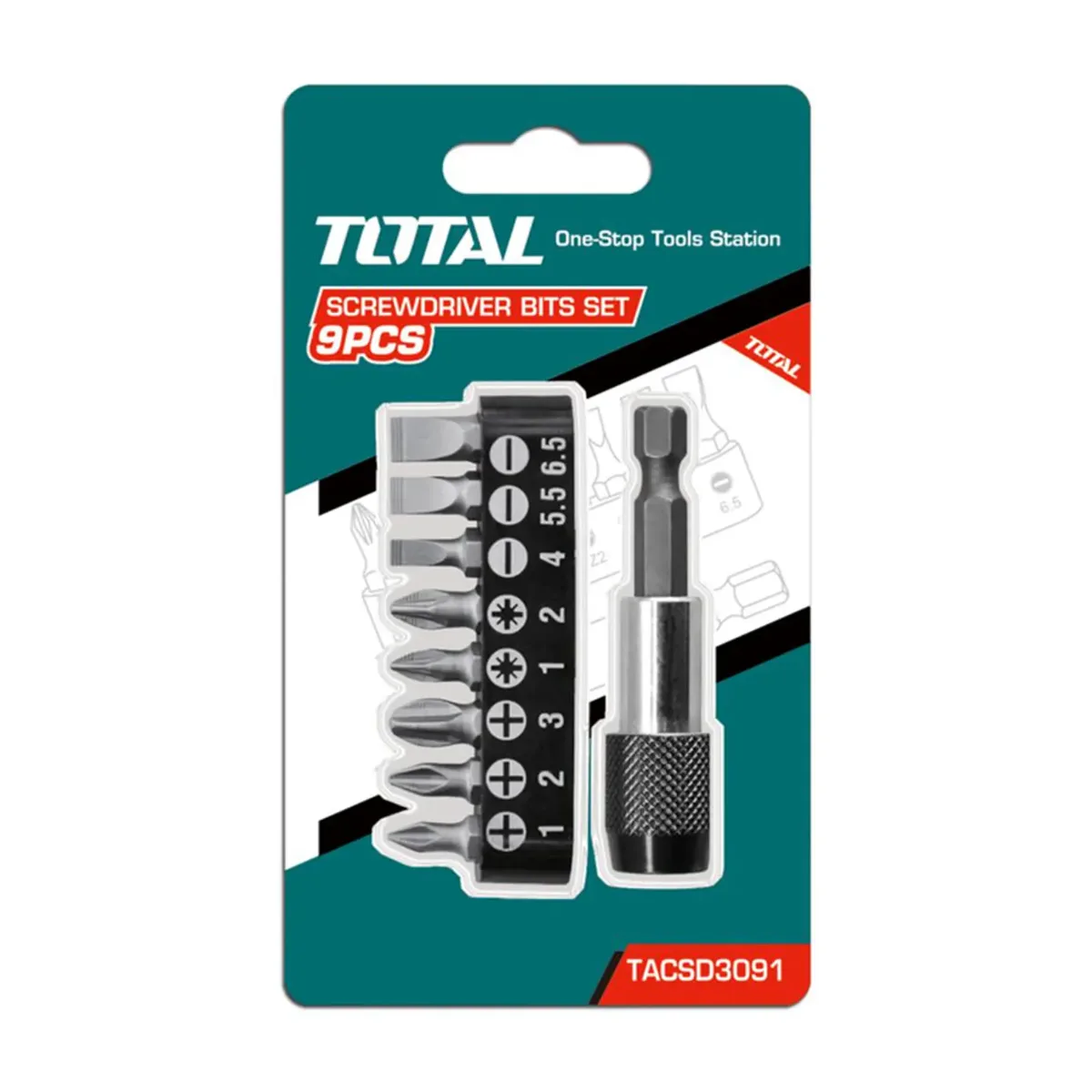 Set De Puntas Intercambiables - 9 Piezas TOTAL (TACSD3091)