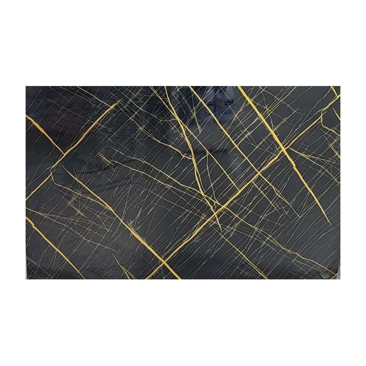 PLANCHA MARMOL PVC NEGRO RAYADO YS-1757-5L