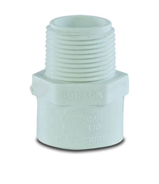Adaptador macho presión Sch40