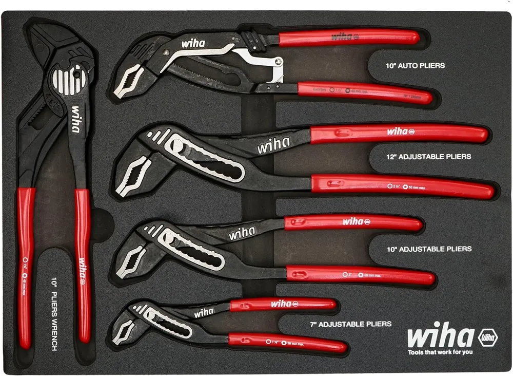 Jgo. 5pcs. Alicates de Lengüeta y ranura Wiha 34691 (cod. 39555)