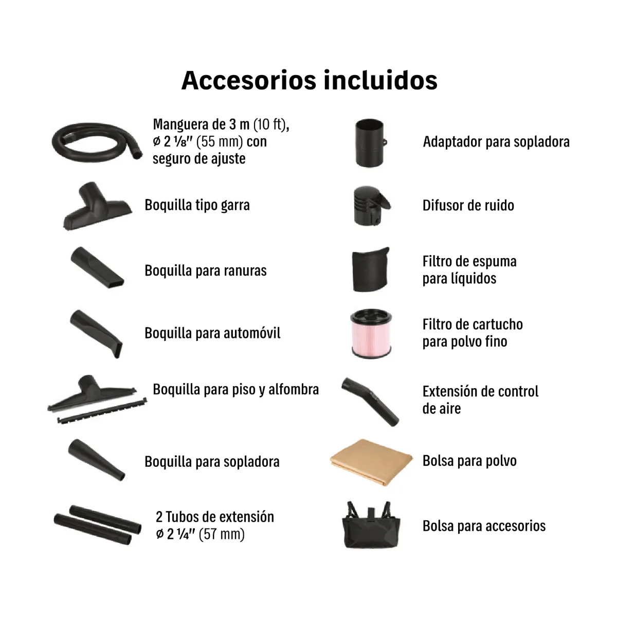 Aspiradora sólidos y líquidos, 16 gal, soplador desmontable TRUPER (101522)