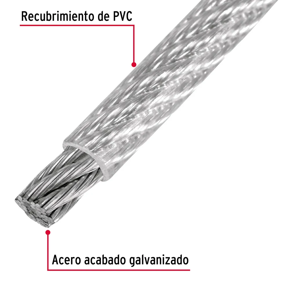 Cable acero forrado (variedad de medidas)