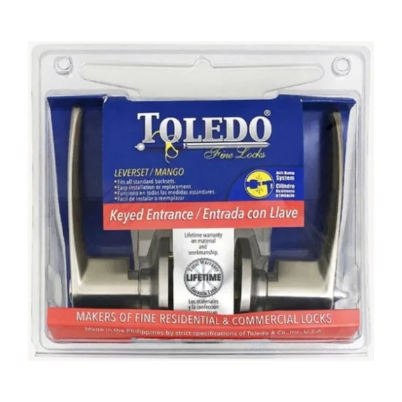 CERRADURA P/EXTERIOR C/LLAVE TOLEDO-I V1900-BA/BA-US15