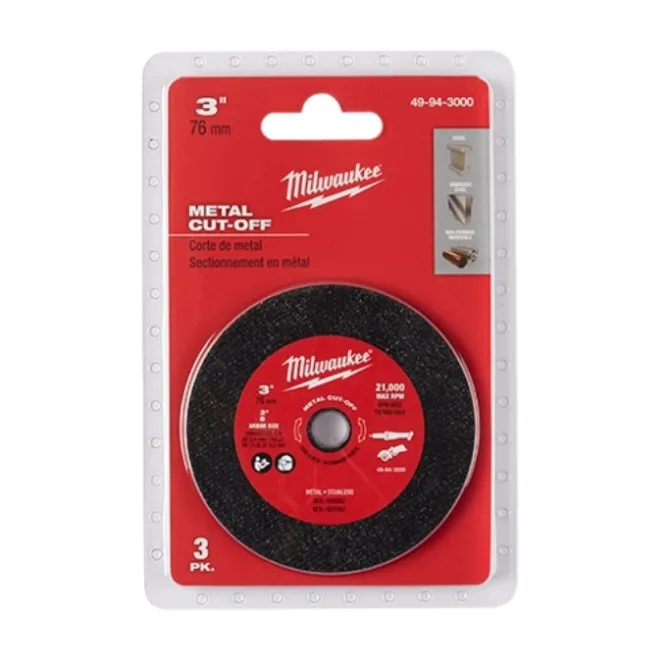 Disco de corte metálica de 3" 3PK (49-94-3000)