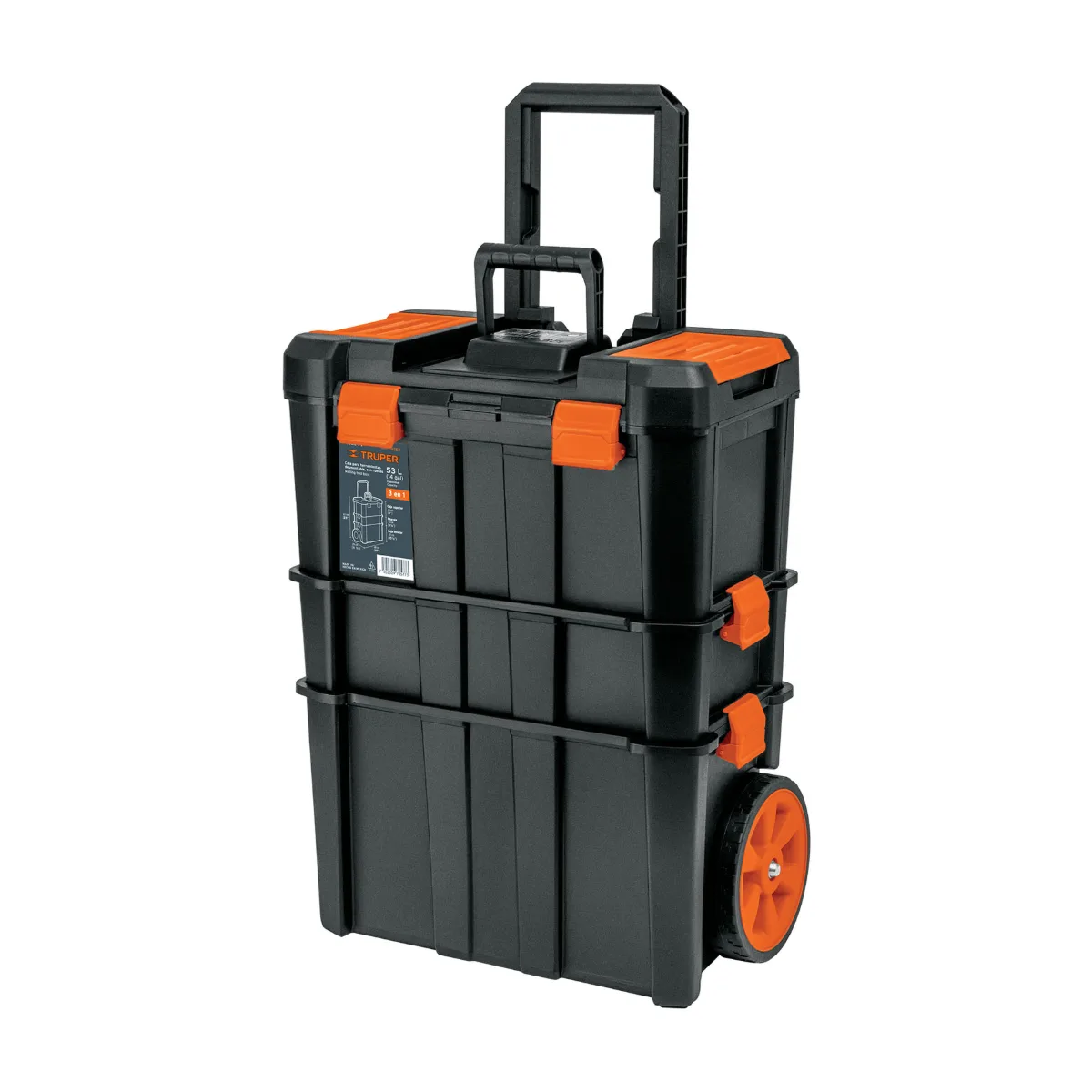 Caja para herramienta,19"x25" con ruedas, 3 en 1 desmontable TRUPER (102644)