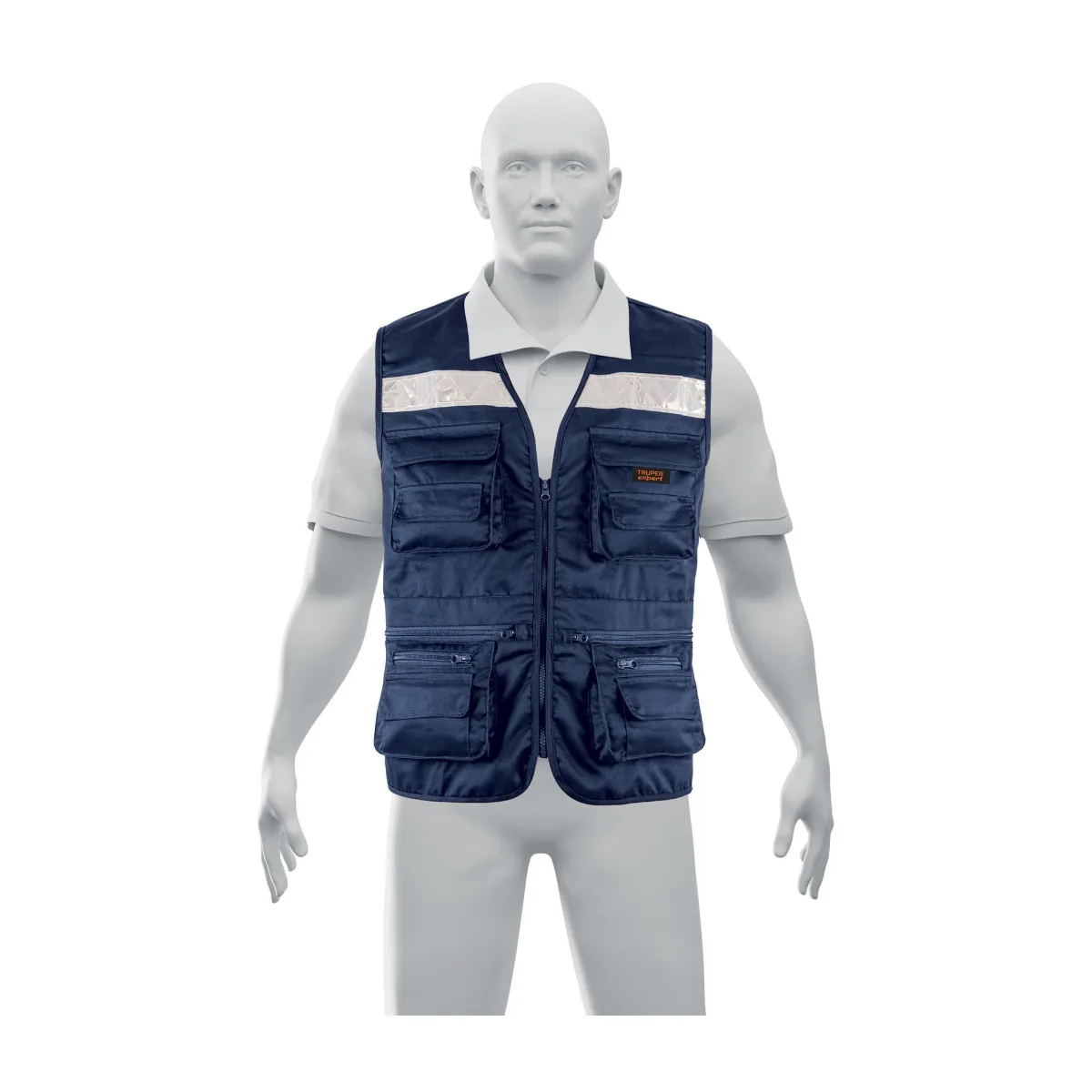 Chaleco brigadista reforzado, azul marino, M, TRUPER EXPERT (104175)