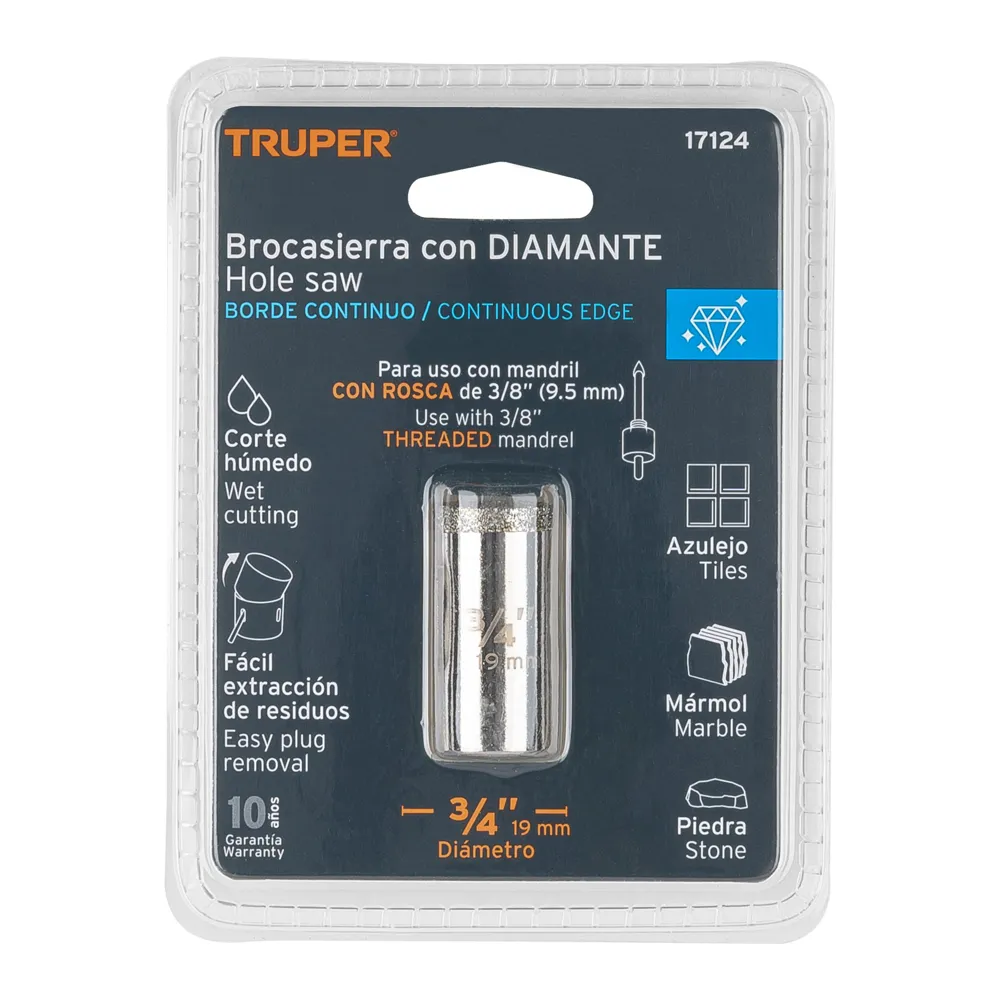 Barrena sierra diamante 3/4" Truper COAZ-3/4 (cod. 1295)