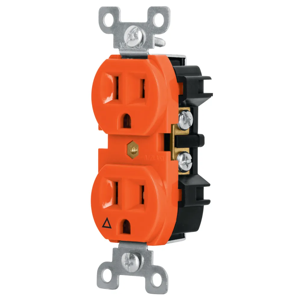Toma corriente Naranja 15A Volteck (código-16653)