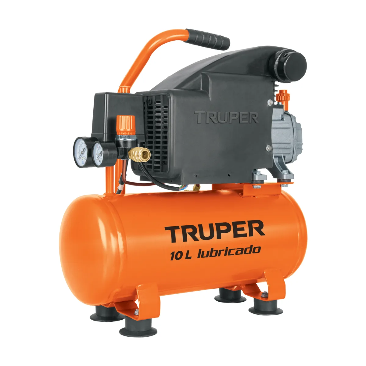 Compresor lubricado, 10 L, 2HP, horizontal, 127 V, TRUPER (103030)