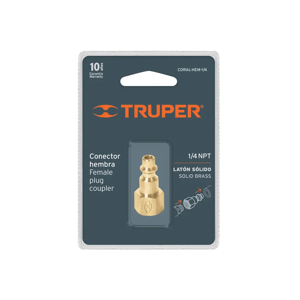 CONECTOR (HEMBRA-MACHO) T/ MILTON TRUPER  1/4" 19082, 19083