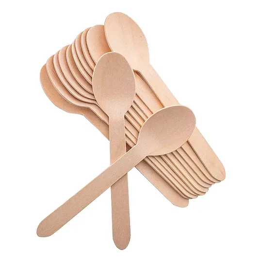 Cucharas de madera 100/1 Biodegradables (cod. 39865)