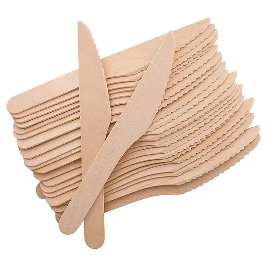 Cuchillos de madera 100/1 Biodegradables (cod. 39864)
