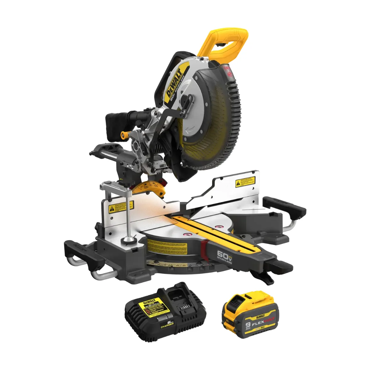 Sierra ingletante deslizante de doble bisel inalámbrica sin escobillas de 12 pulgadas (solo herramienta) Dewalt (DCS781B)