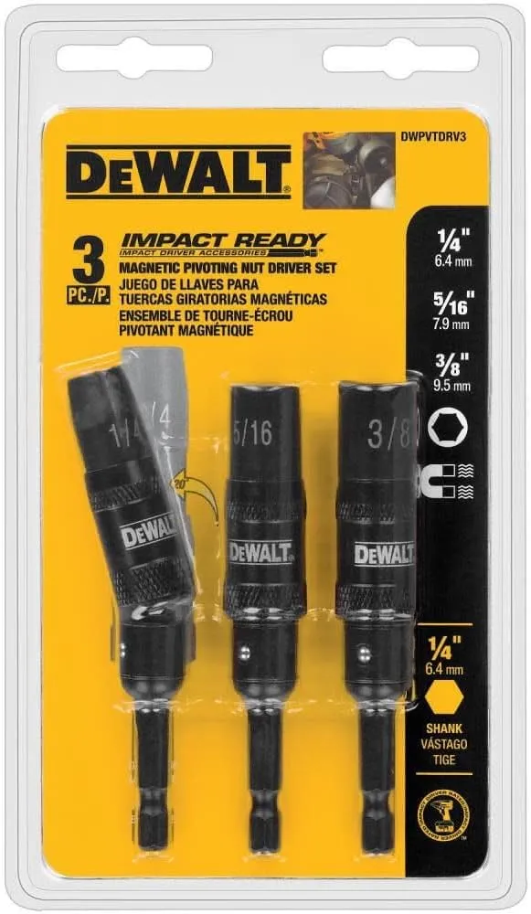 Jgo. destornillador tuerca impacto DWPVTDRV3 3/1 (cod. 39510)