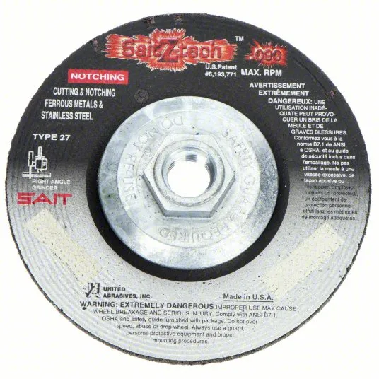 Disco corte Sait centro hundido 7"x0.09"x5/8"-11 (cod. 39900)