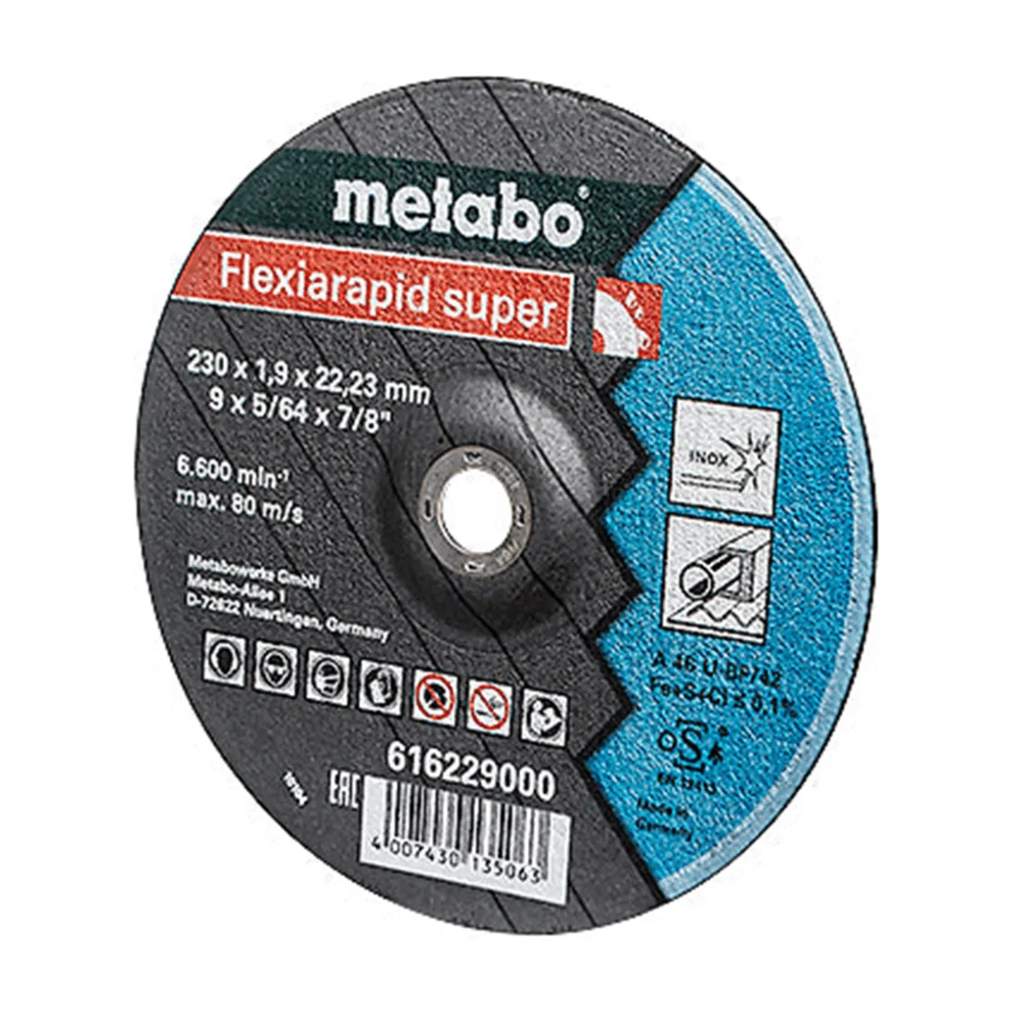 DISCO CORTE METABO COPA 9 X 5/64