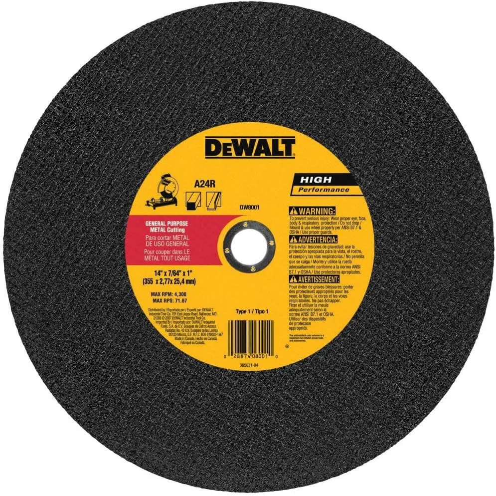 Disco de corte DEWALT DW8001 A24R (cod. 39686)