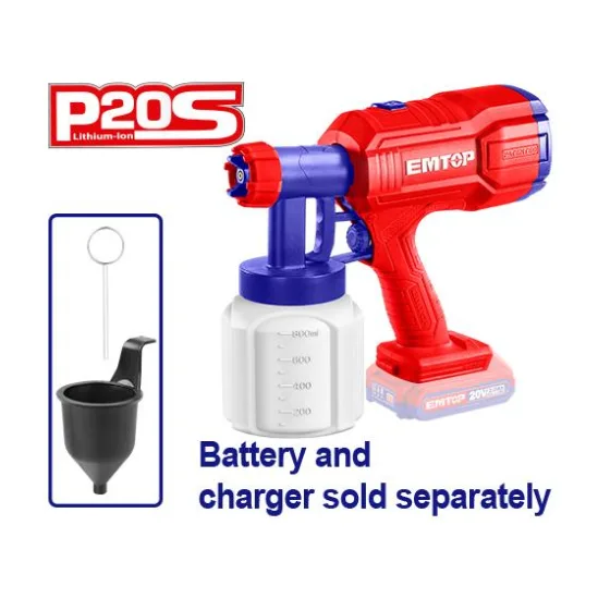 Pistola pulverizadora inalámbrica EMTOP (ELSG2002)