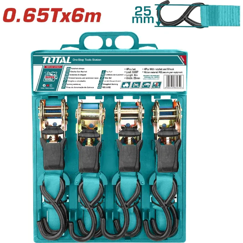 ESLINGA TOTAL C/RACHET 4 PIEZAS 1X6M 0.65T THTRS065606
