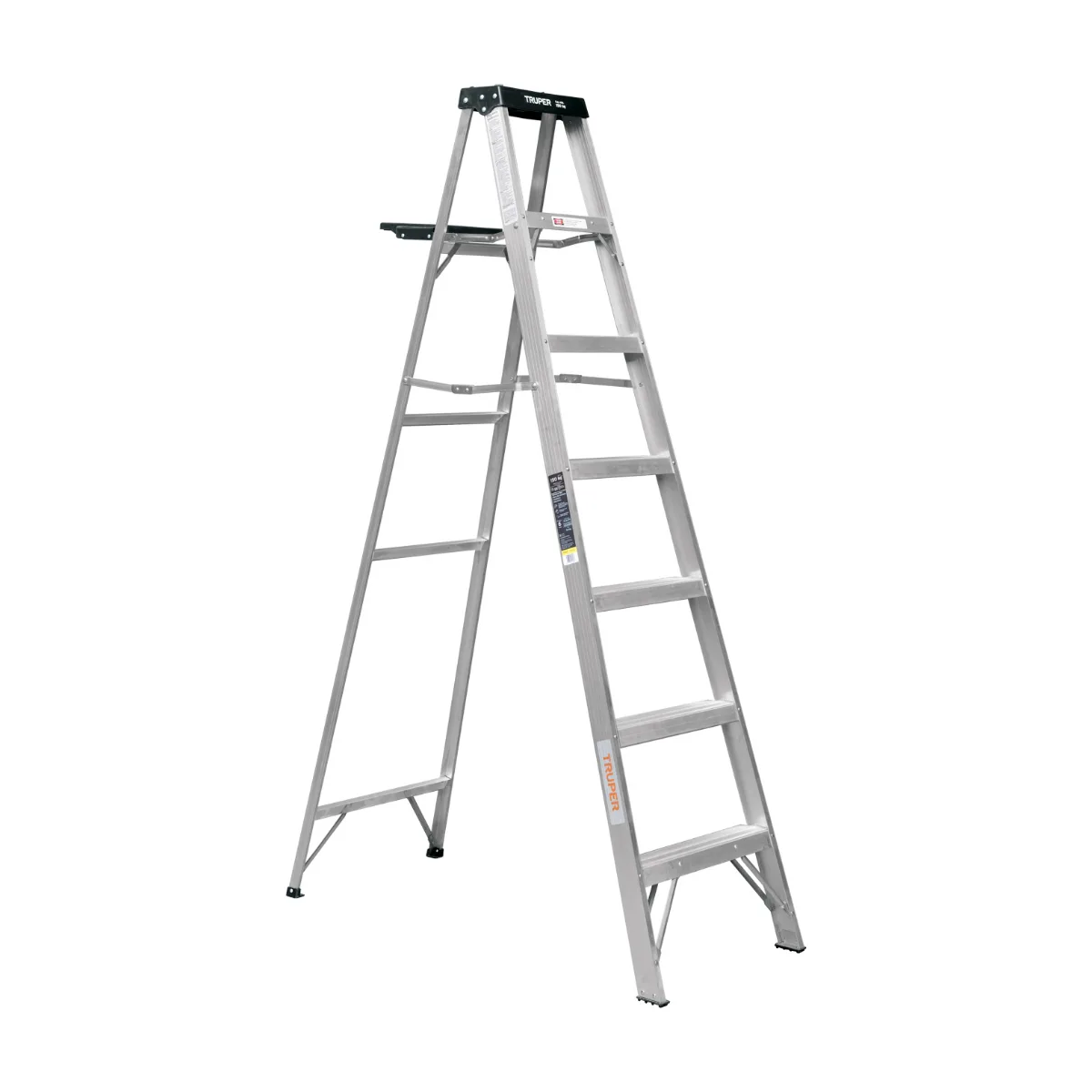 Escalera de tijera, tipo III, 6 peldaños y bandeja, TRUPER (10437)