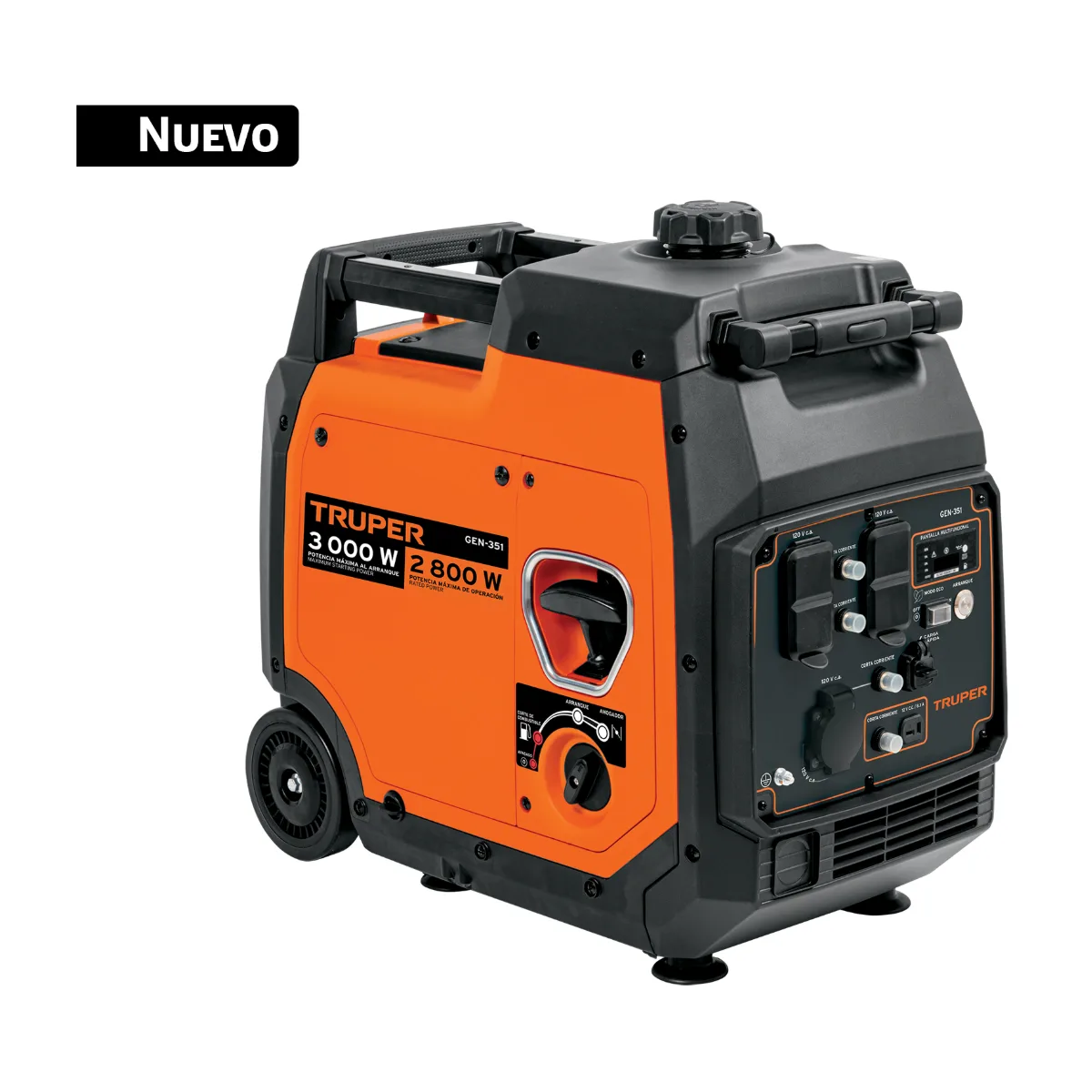 Generador inversor silencioso 3 kW, encendido electrónico Truper (103775)