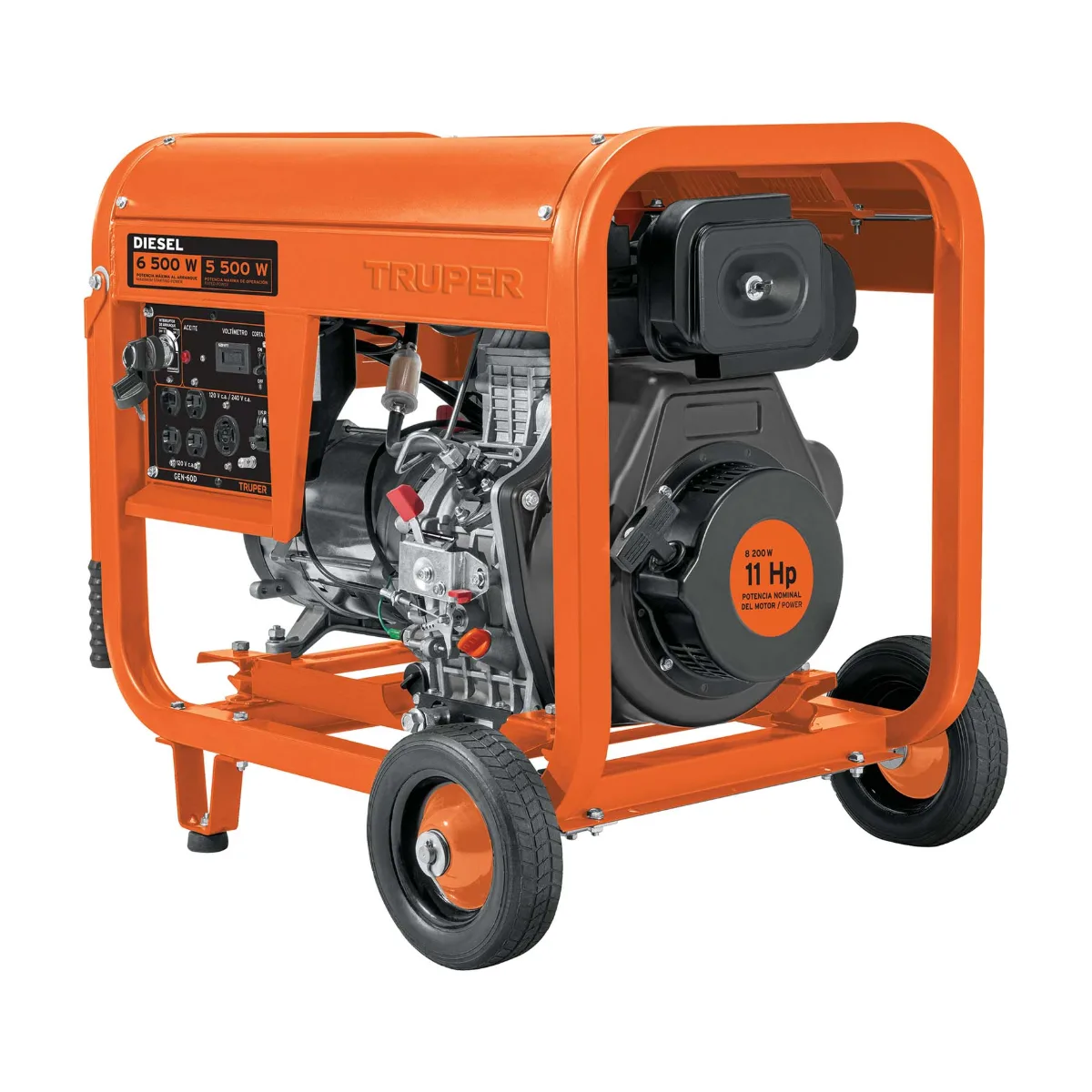 Generador portátil 6 kW motor a diesel, TRUPER (103959)