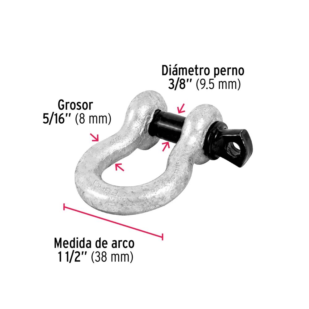 Grilletes de acero forjado (variedad de medidas)