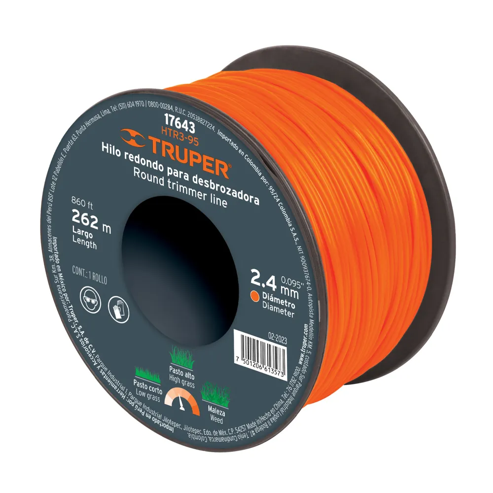 Carrete hilo redondo Truper p/desbrozadora (código-34236)