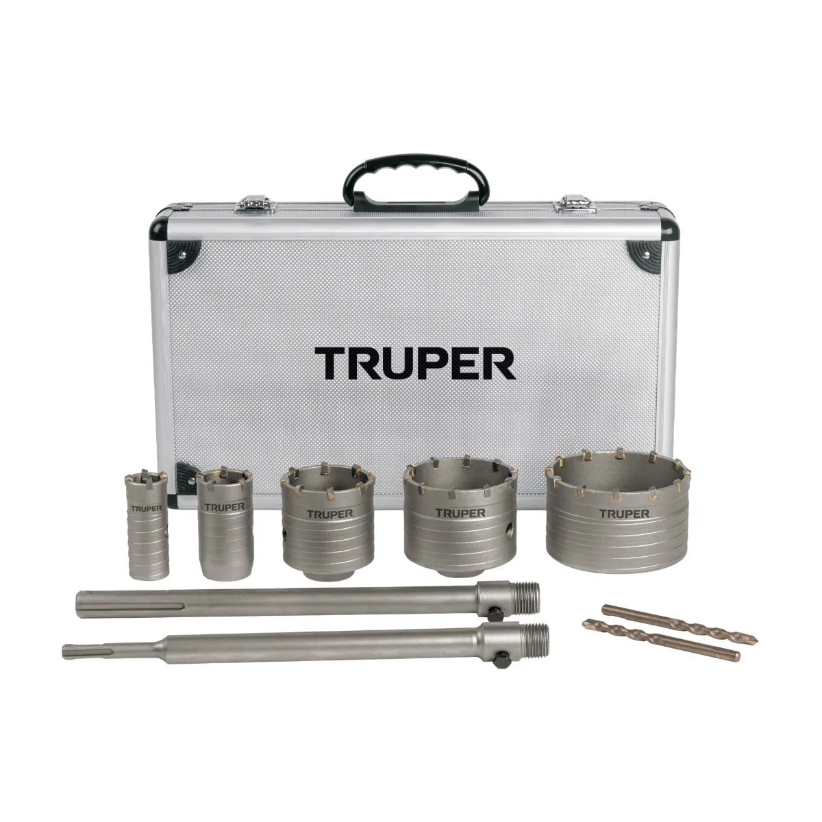 Juego de 9 brocasierras para concreto SDS Plus y MAX, TRUPER (103577)