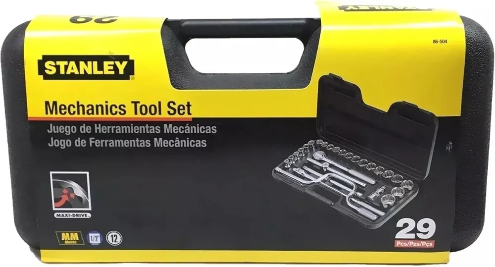 Jgo. Cubos cortos 1/2" Stanley 29 Pcs. 86-504 (cod. 39713)