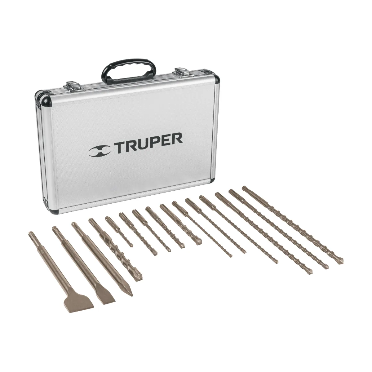 Juego de 15 brocas y cinceles SDS Plus en estuche, TRUPER (11897)