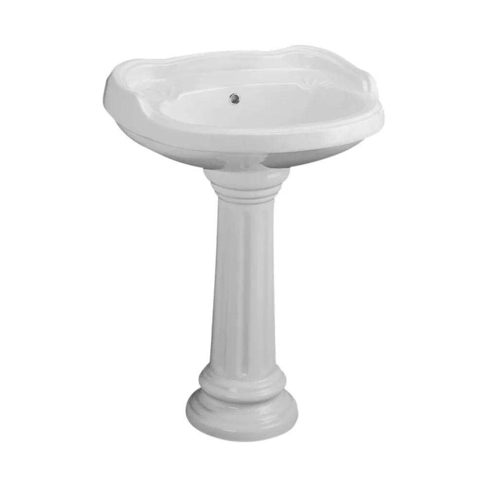 Lavamanos Corona Mazara blanco c/pedestal (código-9292)