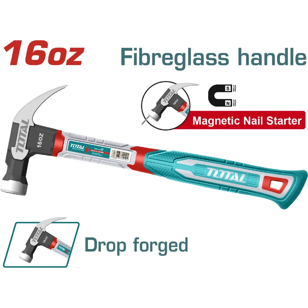 MARTILLO 16OZ MAGNETICO TOTAL MAGO FIBRA THTCH0166
