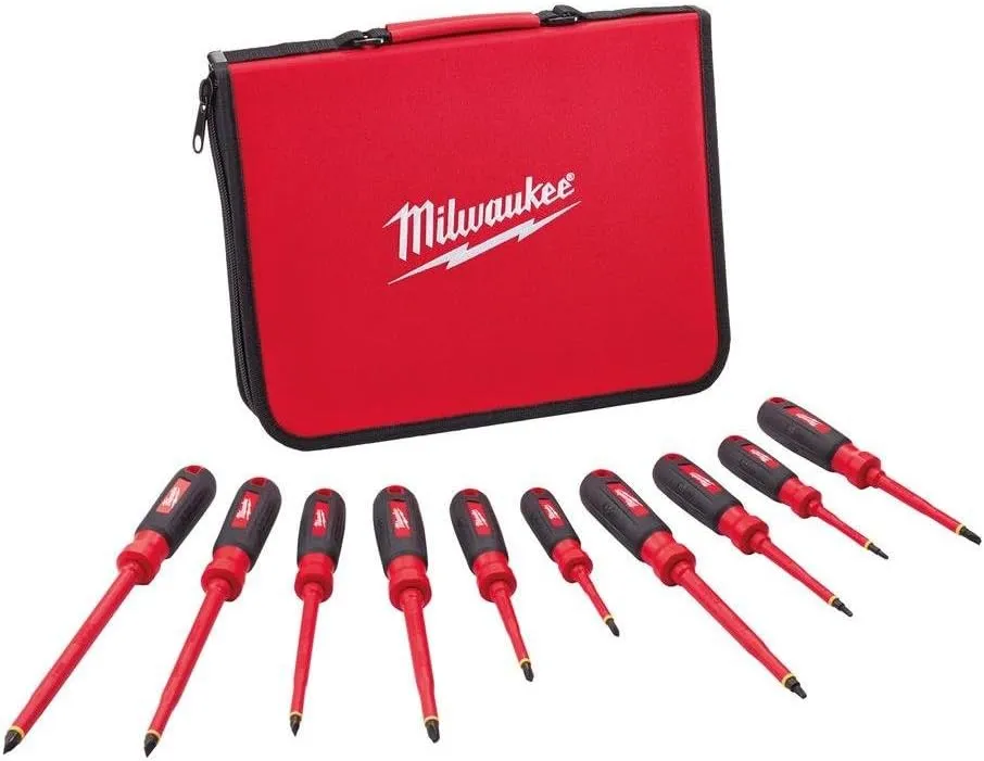 Jgo. destornillador aislados Milwaukee 1000V 10pcs. (cod. 39511)
