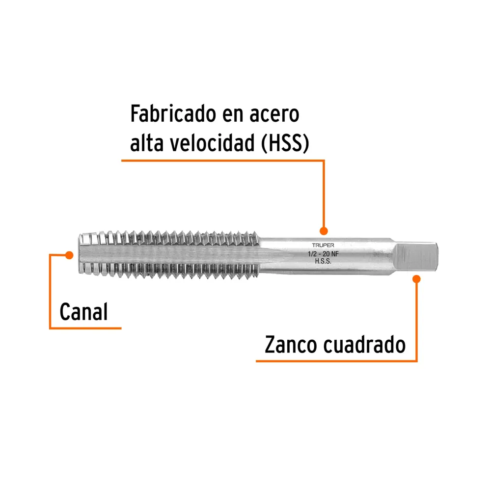 MACHO P/ROSCA NF MT-1/2X20 TRUPER 11414