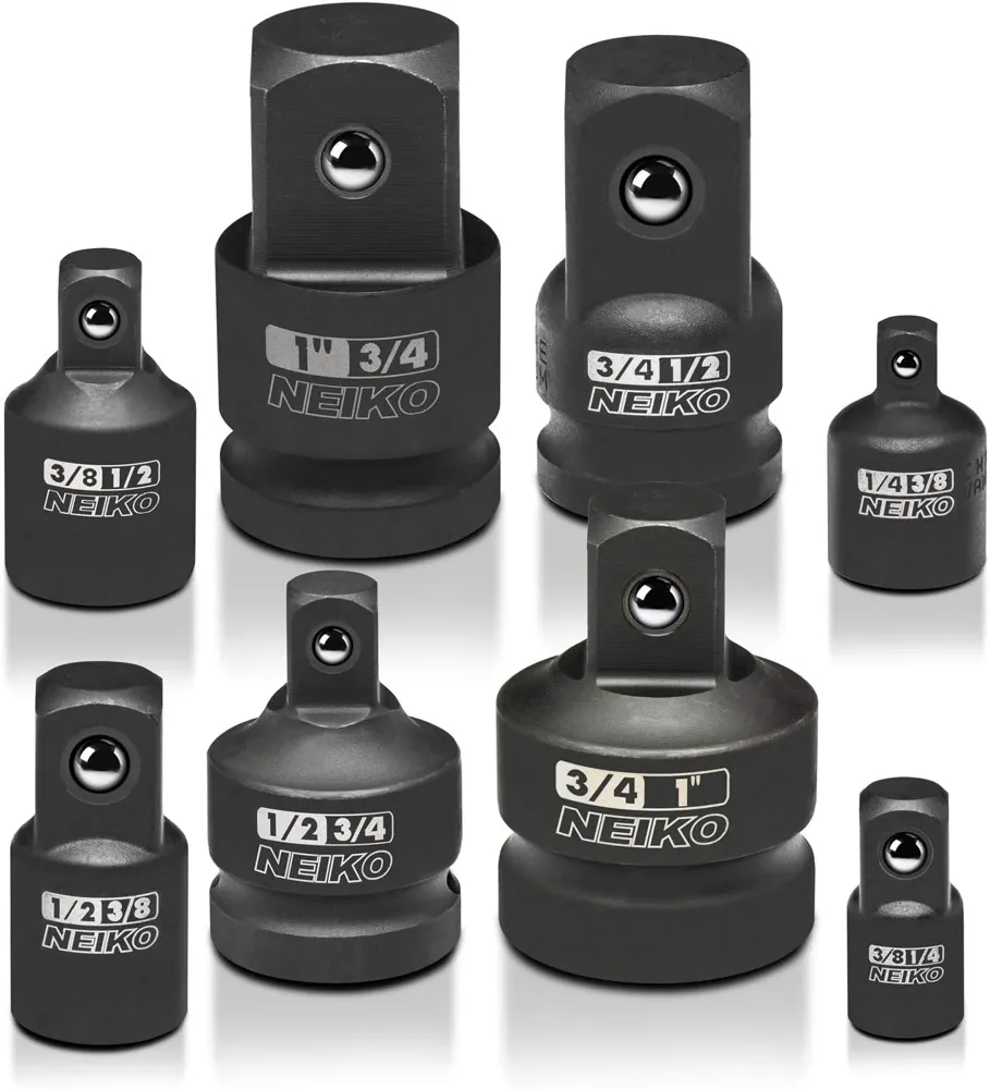 Jgo. Adaptador y reductor impacto 8pcs. Neiko 30223A (cod. 39702)
