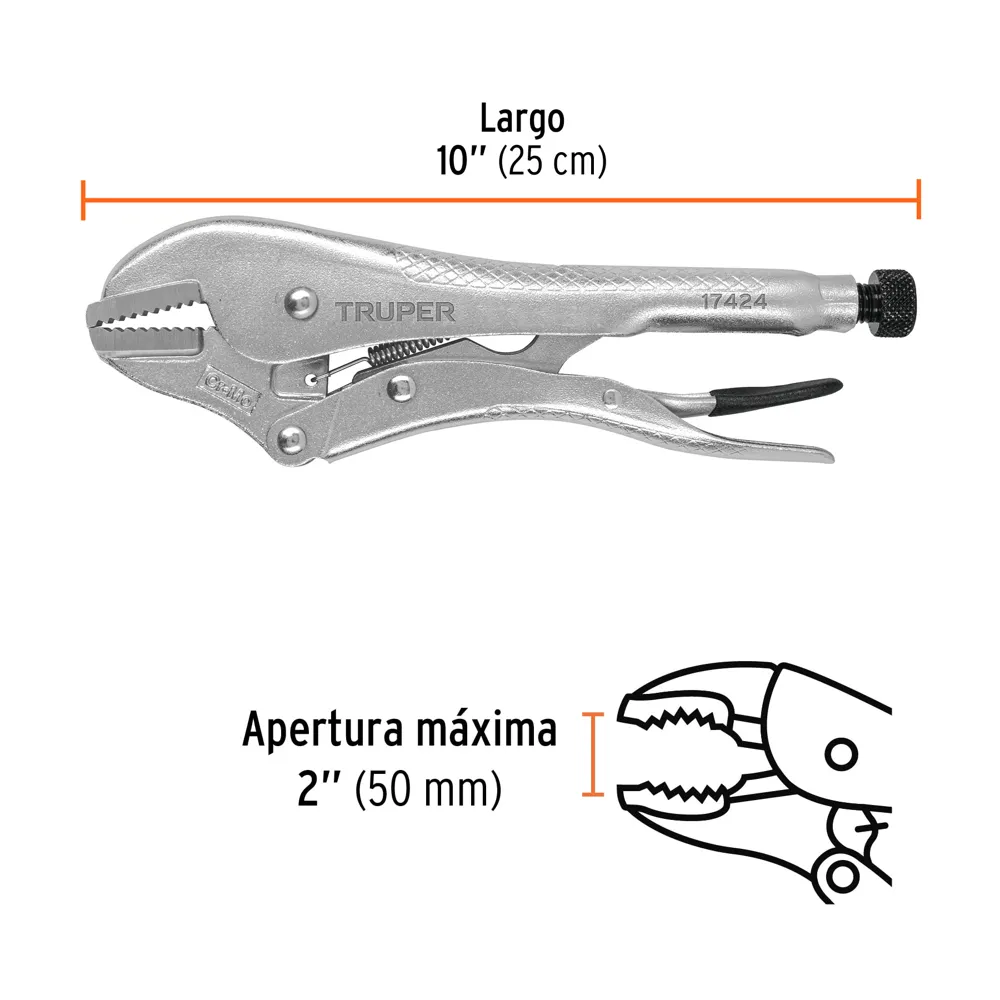 ALICATE PRESION 10´´ TRUPER PPT-10R 17424 (COD.652)