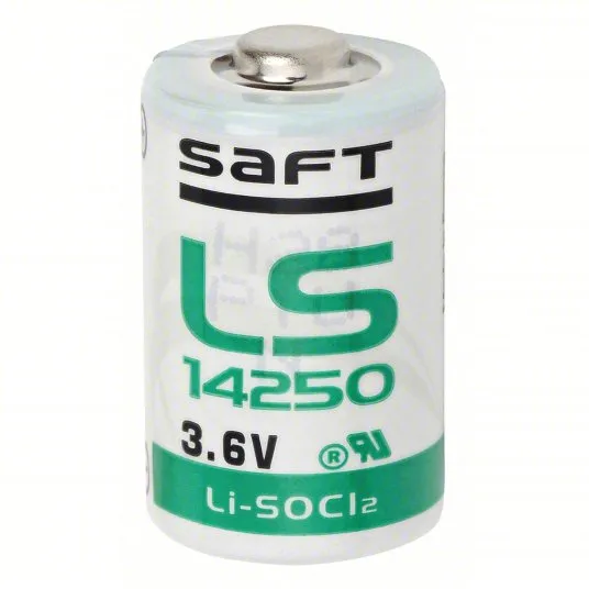 Batería SAFT: 1/2 pila AA litio, 1.200 mAh 3,6V (cod. 39732)