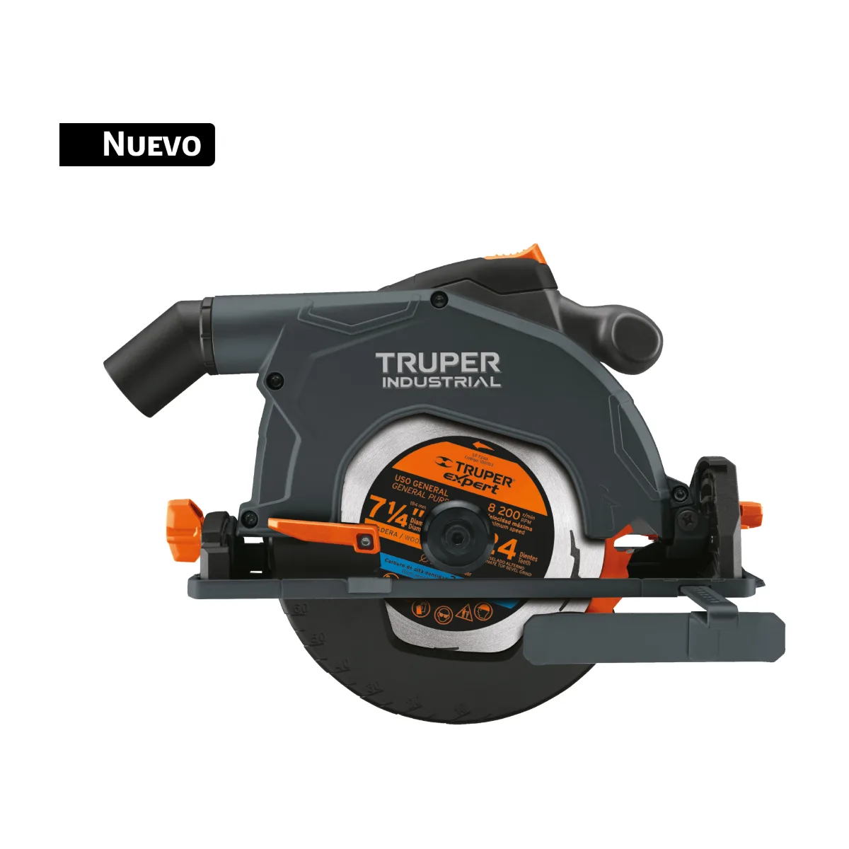 Sierra circular 7-1/4" 1900W, TRUPER INDUSTRIAL (103740)