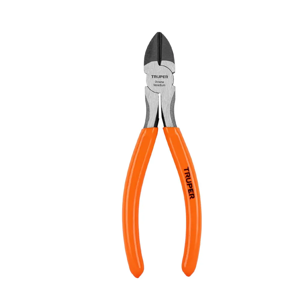 Pinza de corte diagonal mango de PVC, Truper (6", 7" y 8")