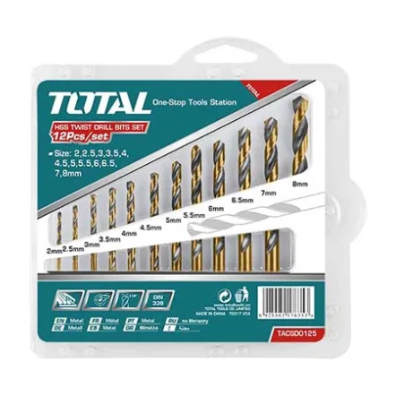 Set de Brocas para Metal HSS TOTAL (TACSD0125)