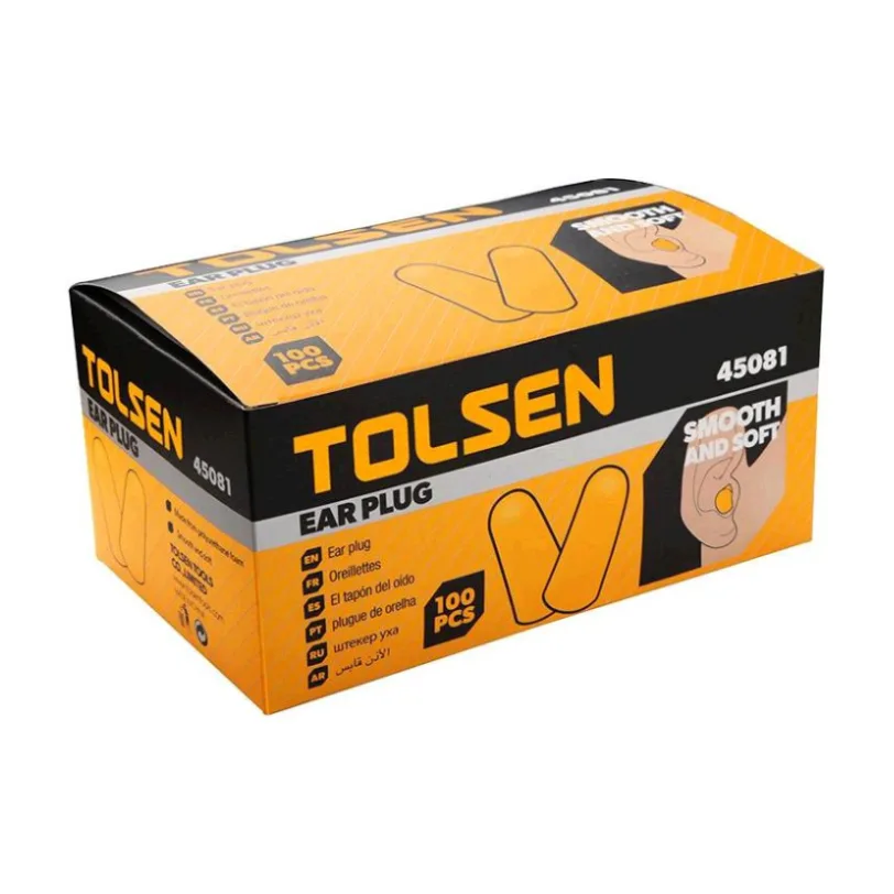 TAPONES DE OIDOS CAJA 100 PIEZAS TOLSEN (45081)